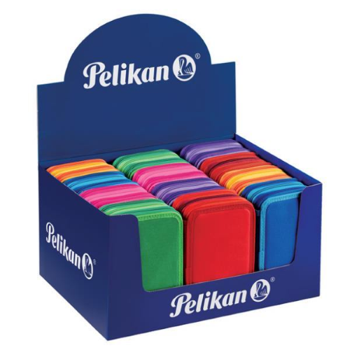 Astuccio 3 Zip Bicolors 13x20x7,5cm colori assortiti Pelikan